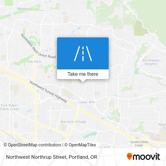 Northwest Northrup Street map