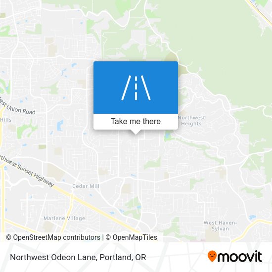 Northwest Odeon Lane map