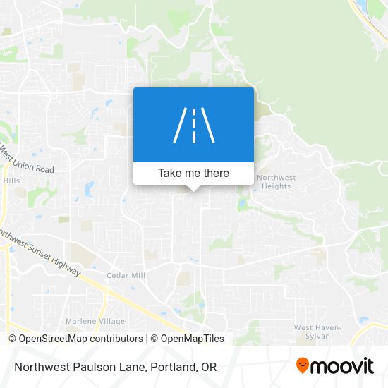 Mapa de Northwest Paulson Lane
