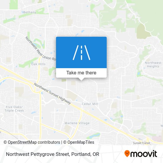 Mapa de Northwest Pettygrove Street