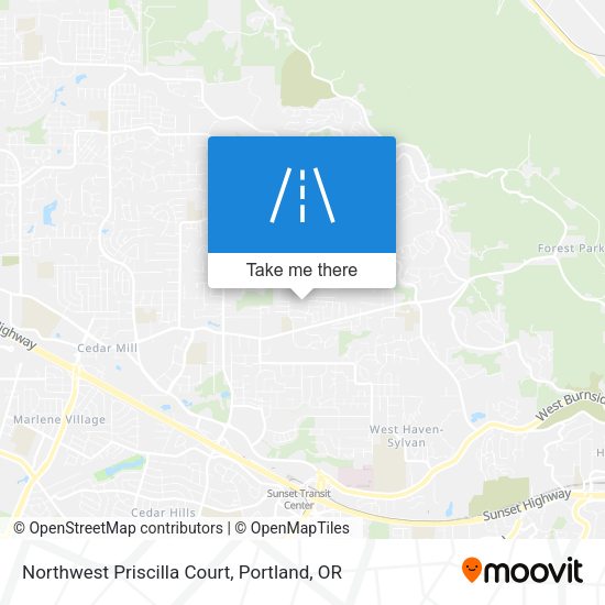 Northwest Priscilla Court map