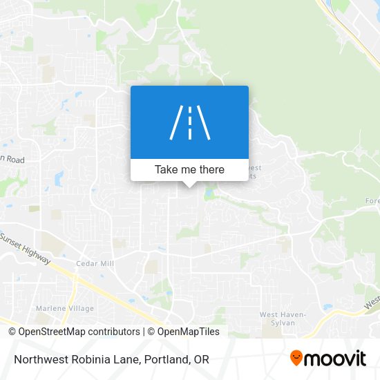 Northwest Robinia Lane map