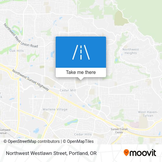 Northwest Westlawn Street map