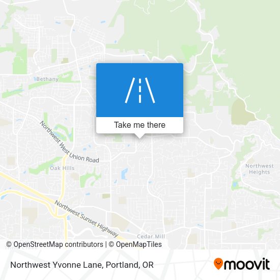 Northwest Yvonne Lane map