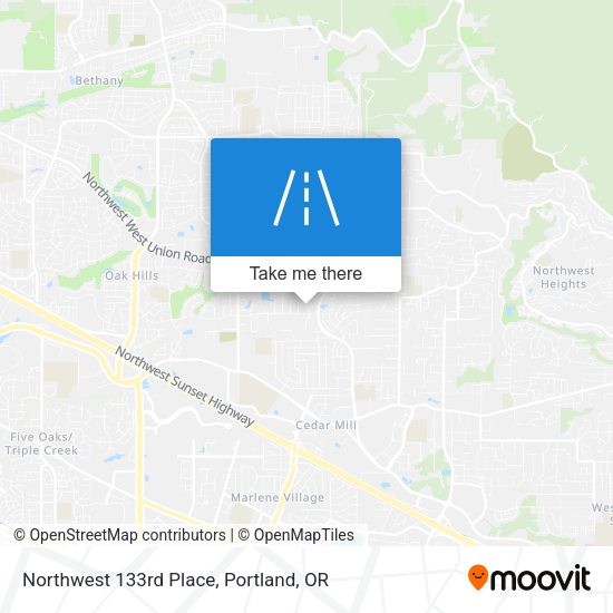Mapa de Northwest 133rd Place