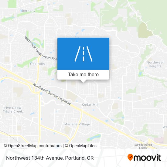 Northwest 134th Avenue map