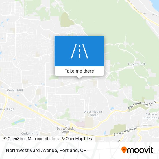 Northwest 93rd Avenue map
