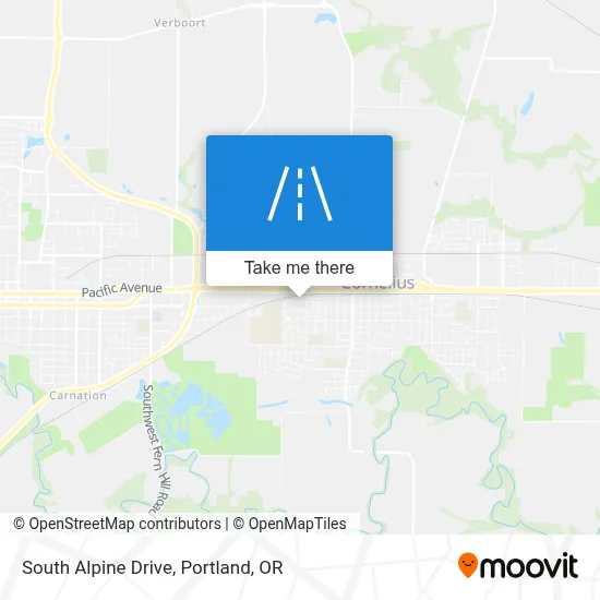 South Alpine Drive map