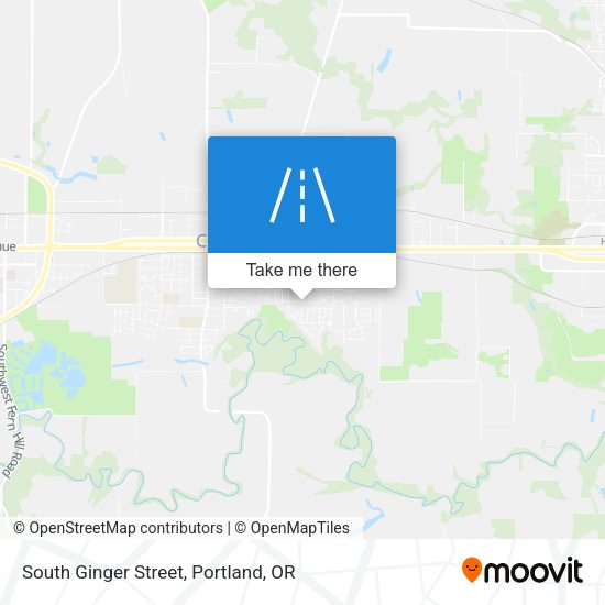 South Ginger Street map