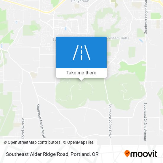 Southeast Alder Ridge Road map