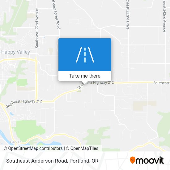 Southeast Anderson Road map