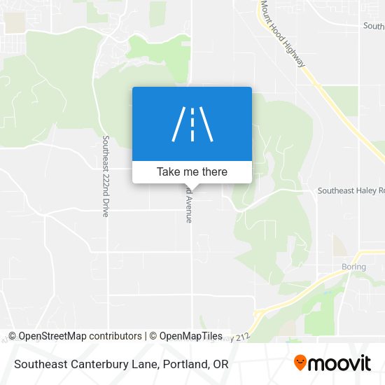 Southeast Canterbury Lane map