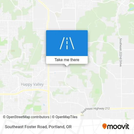Southeast Foster Road map