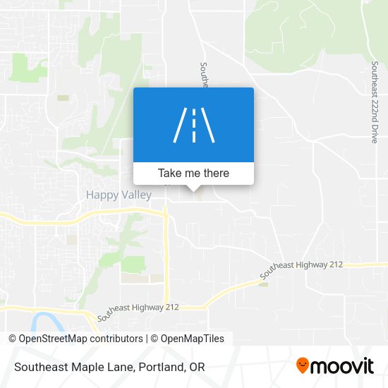 Southeast Maple Lane map