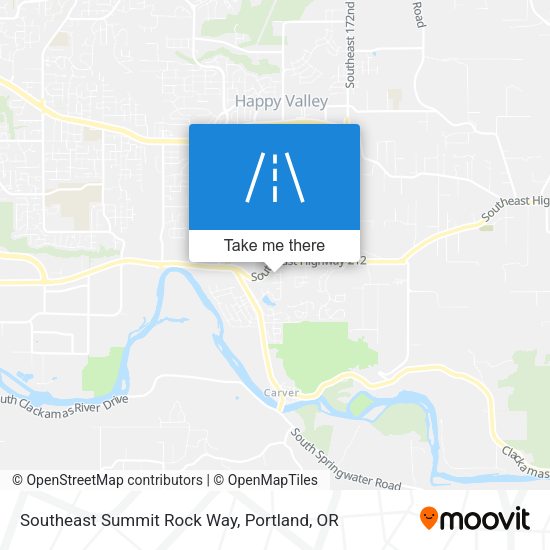 Southeast Summit Rock Way map