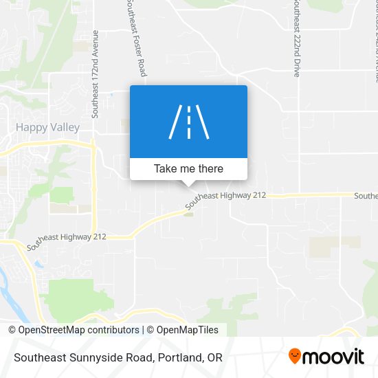 Southeast Sunnyside Road map