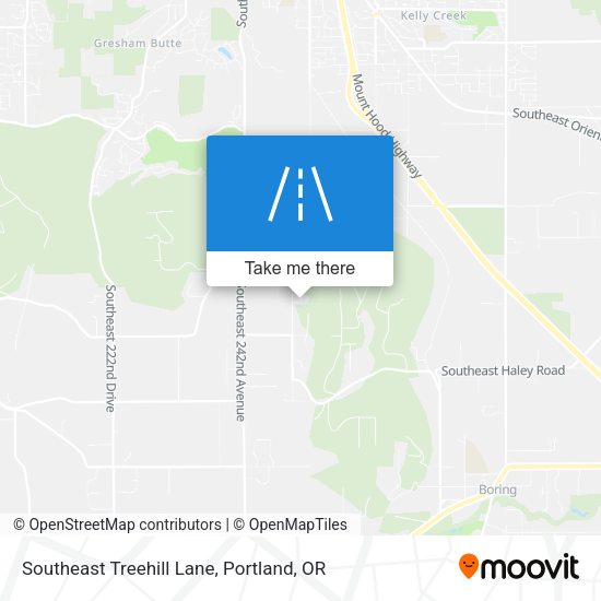 Southeast Treehill Lane map