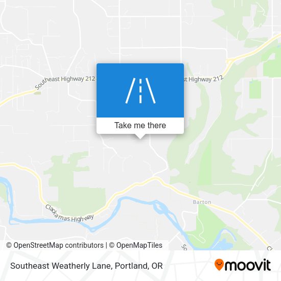 Southeast Weatherly Lane map
