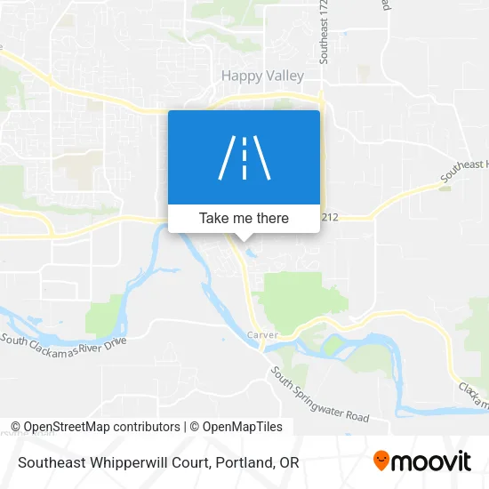 Southeast Whipperwill Court map
