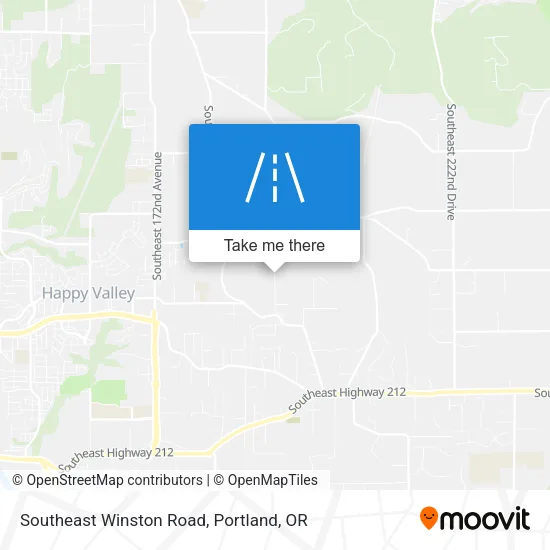 Southeast Winston Road map
