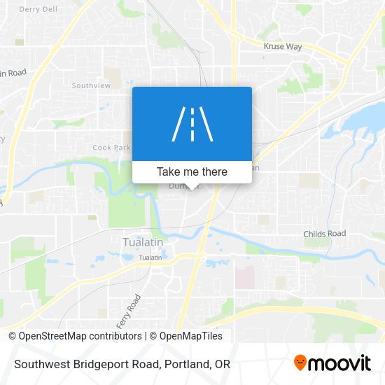 Southwest Bridgeport Road map