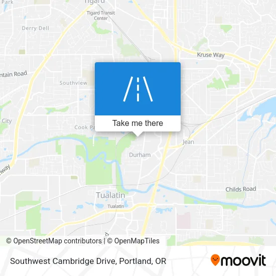 Southwest Cambridge Drive map