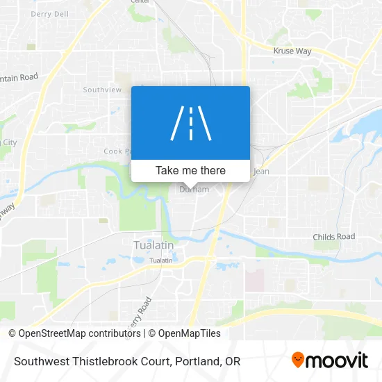 Southwest Thistlebrook Court map