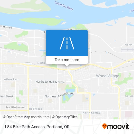 I-84 Bike Path Access map