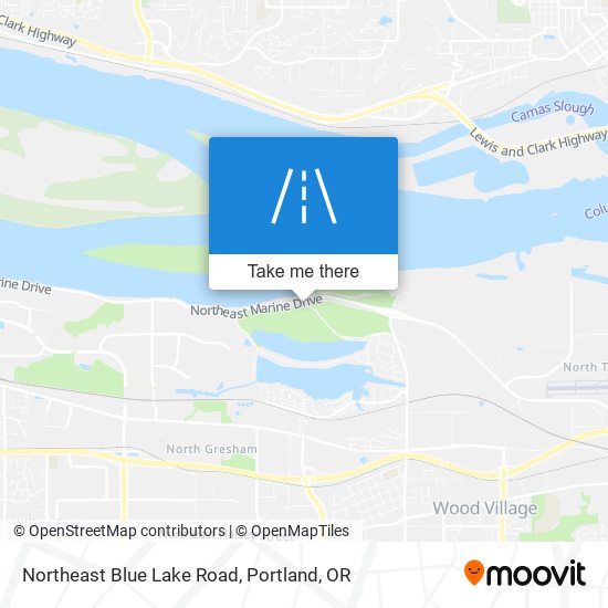Northeast Blue Lake Road map
