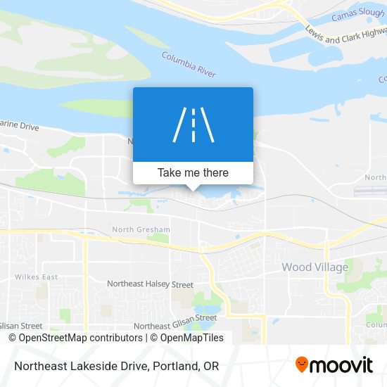 Northeast Lakeside Drive map