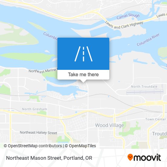 Northeast Mason Street map