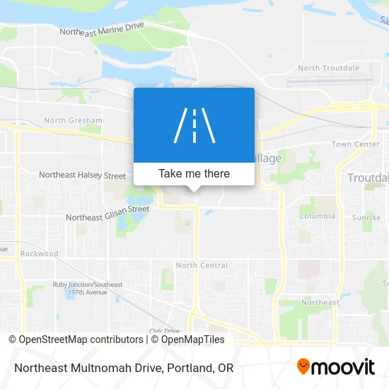 Northeast Multnomah Drive map