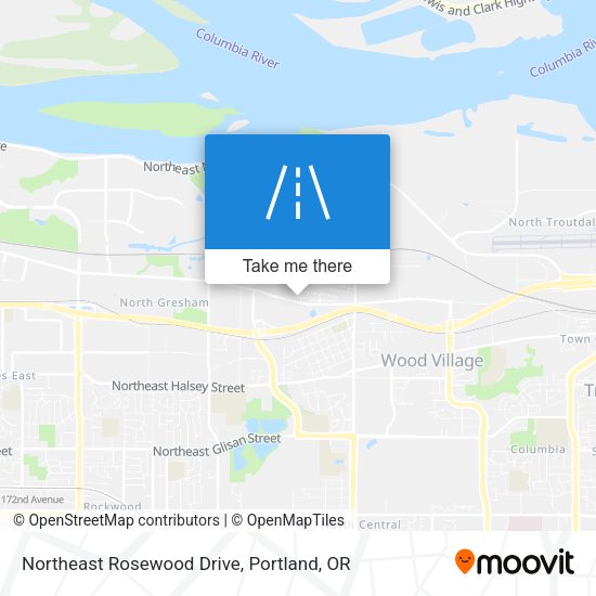 Northeast Rosewood Drive map