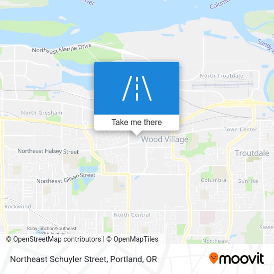 Northeast Schuyler Street map