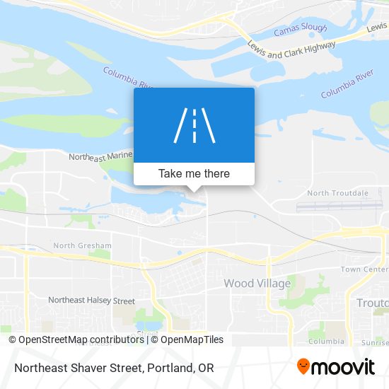 Northeast Shaver Street map