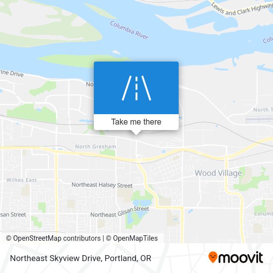 Northeast Skyview Drive map