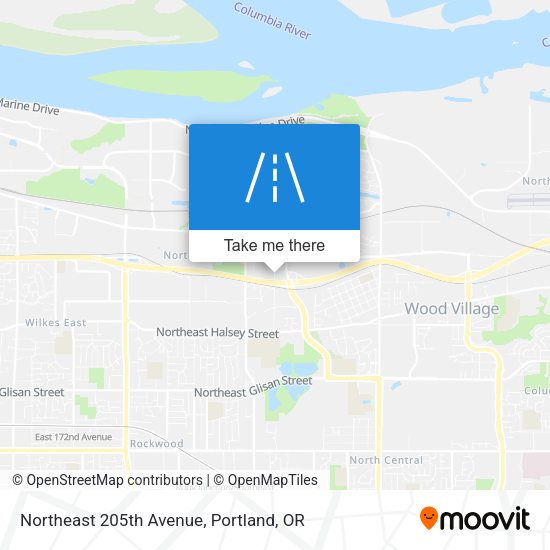 Northeast 205th Avenue map