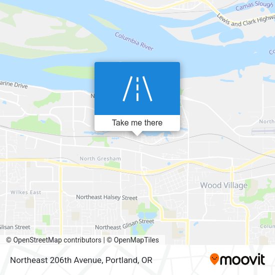 Northeast 206th Avenue map