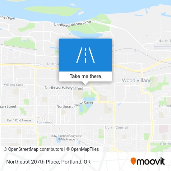 Northeast 207th Place map