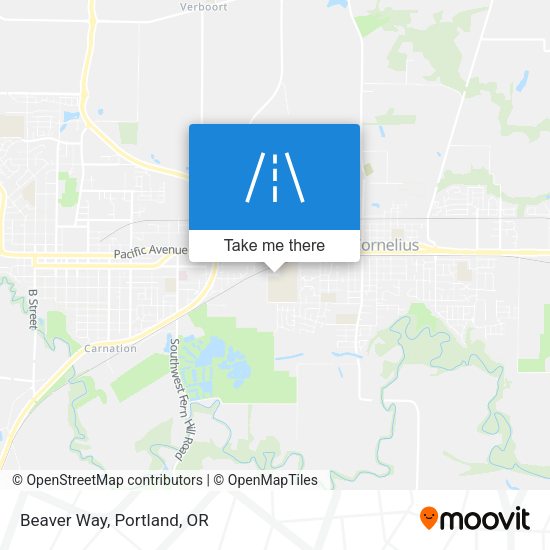 Beaver Way map