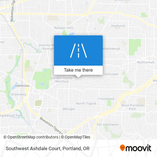 Mapa de Southwest Ashdale Court