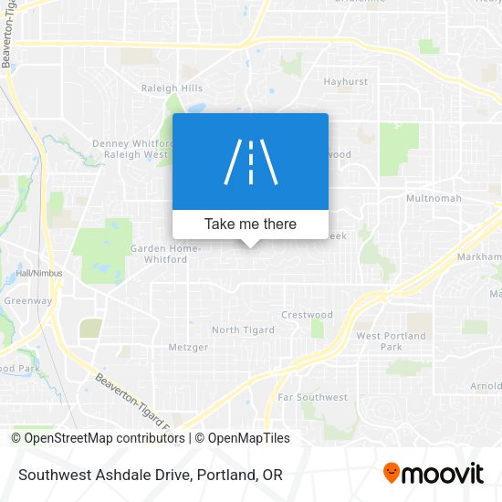 Southwest Ashdale Drive map