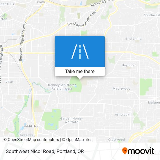 Southwest Nicol Road map