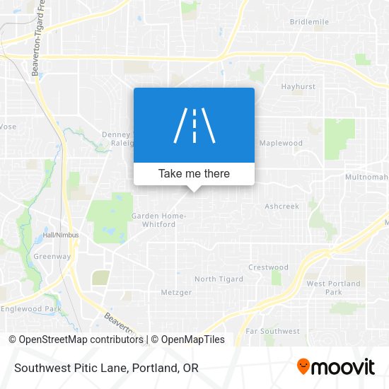 Southwest Pitic Lane map