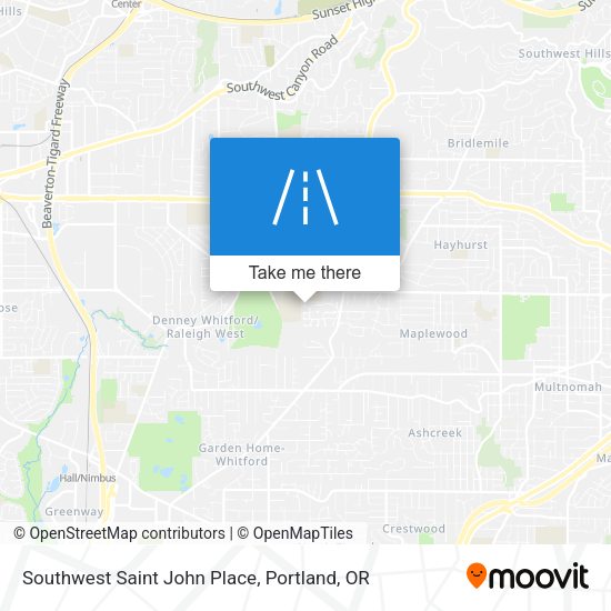 Southwest Saint John Place map