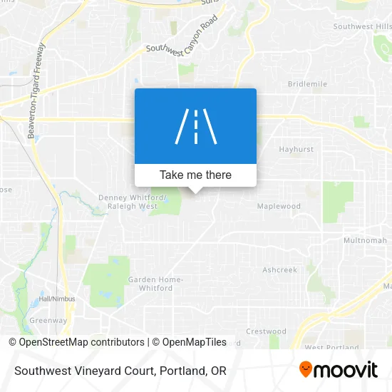 Southwest Vineyard Court map