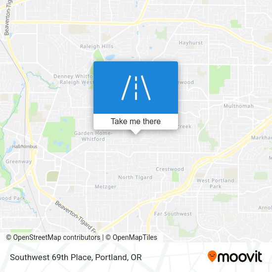 Southwest 69th Place map
