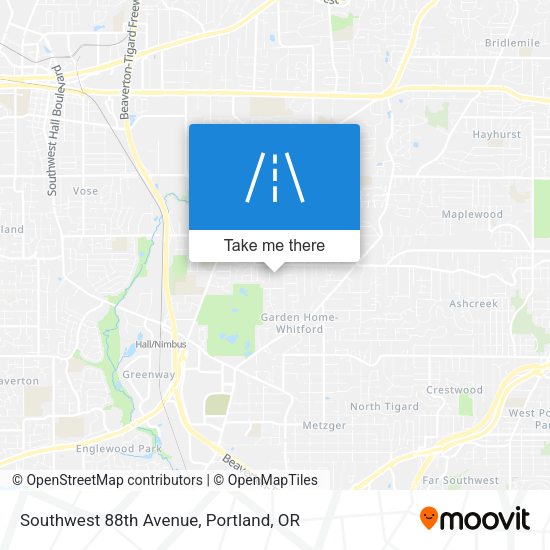 Southwest 88th Avenue map