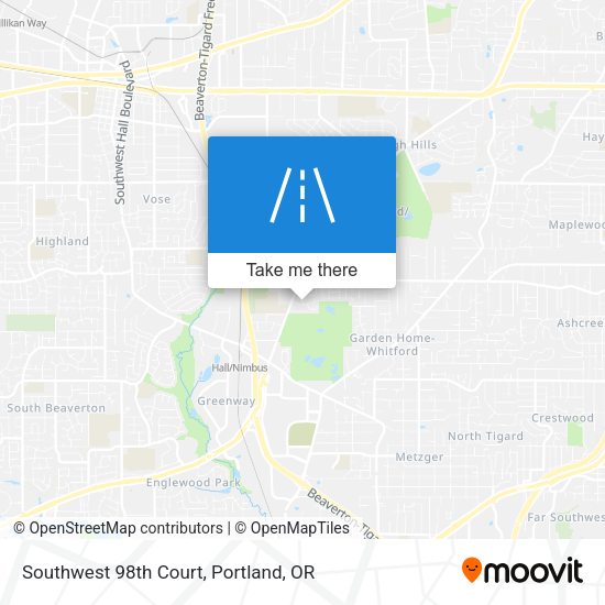 Mapa de Southwest 98th Court