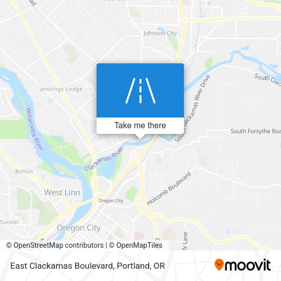 East Clackamas Boulevard map
